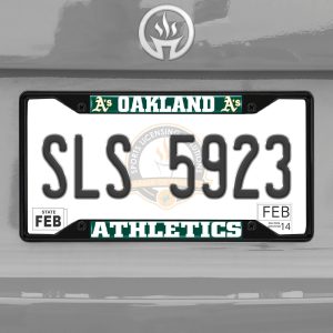 Fanmats Oakland Athletics Metal License Plate Frame Schwarzer Abgang