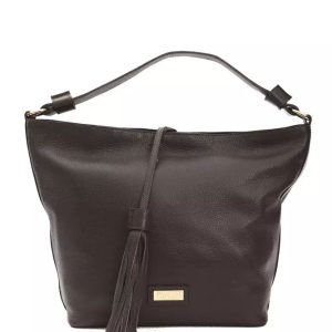 Pompei Donatella Elegant Leder Schultertasche in erdigen Damen