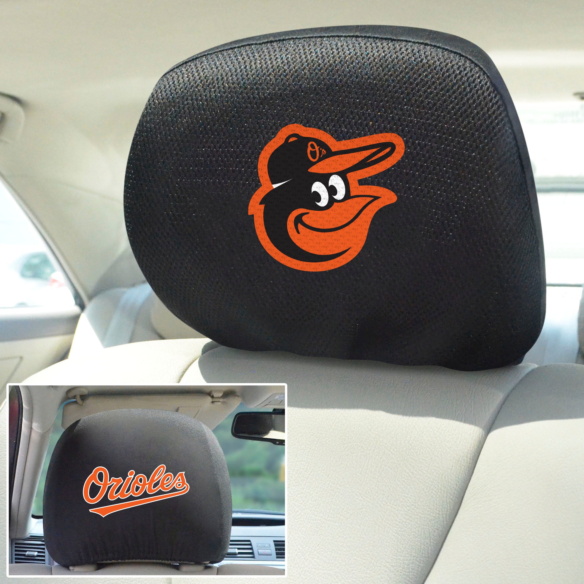 Fanmats Baltimore Orioles bestickt Kopf Rest Cover Set – 2 Stück