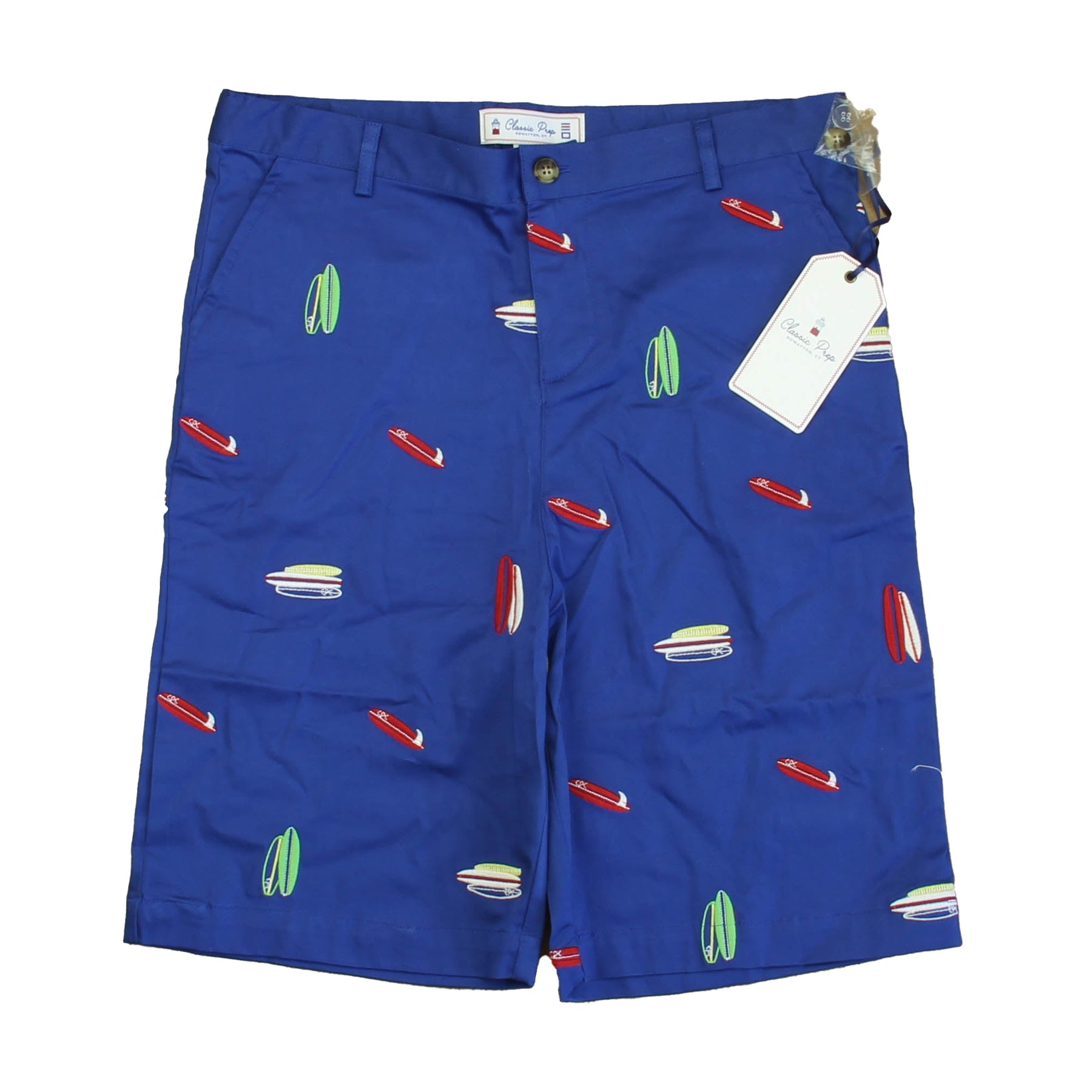 Classic Prep Jungen Surfboard auf Mazarine Blau Shorts Größe: 6-14 Jahre