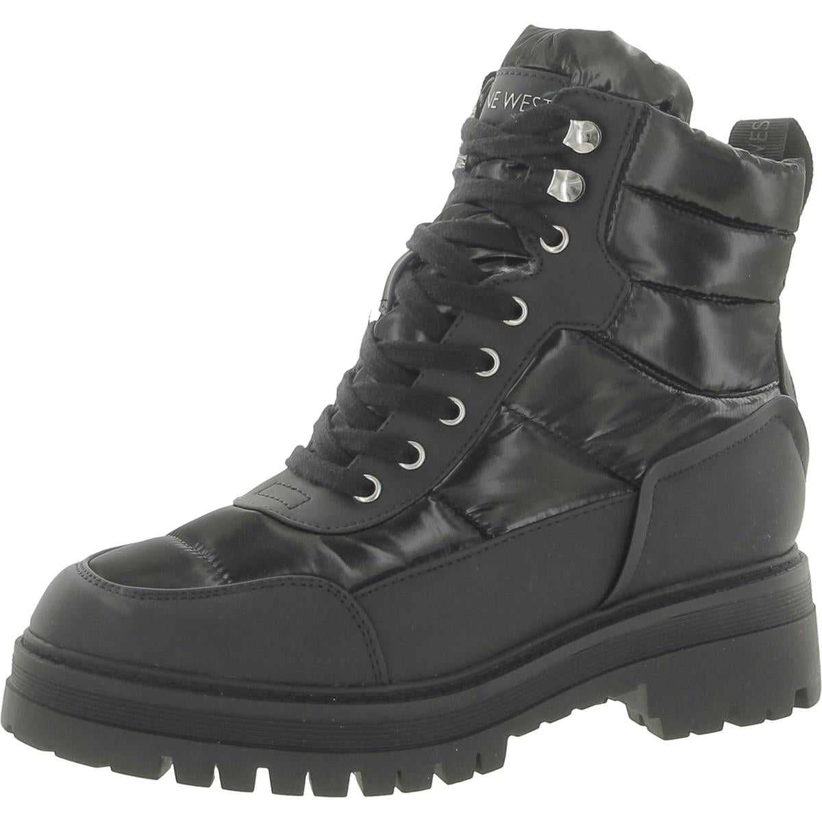 Gesteppte Kunstpelz gefüttert Kampf & Schnürstiefel