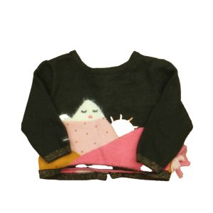 Catimini Mädchen braun- rosa Pullover 7805843210300