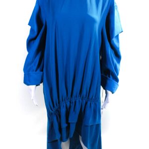 Adeam Damen Gerafftes Fallschirmkleid Türkis