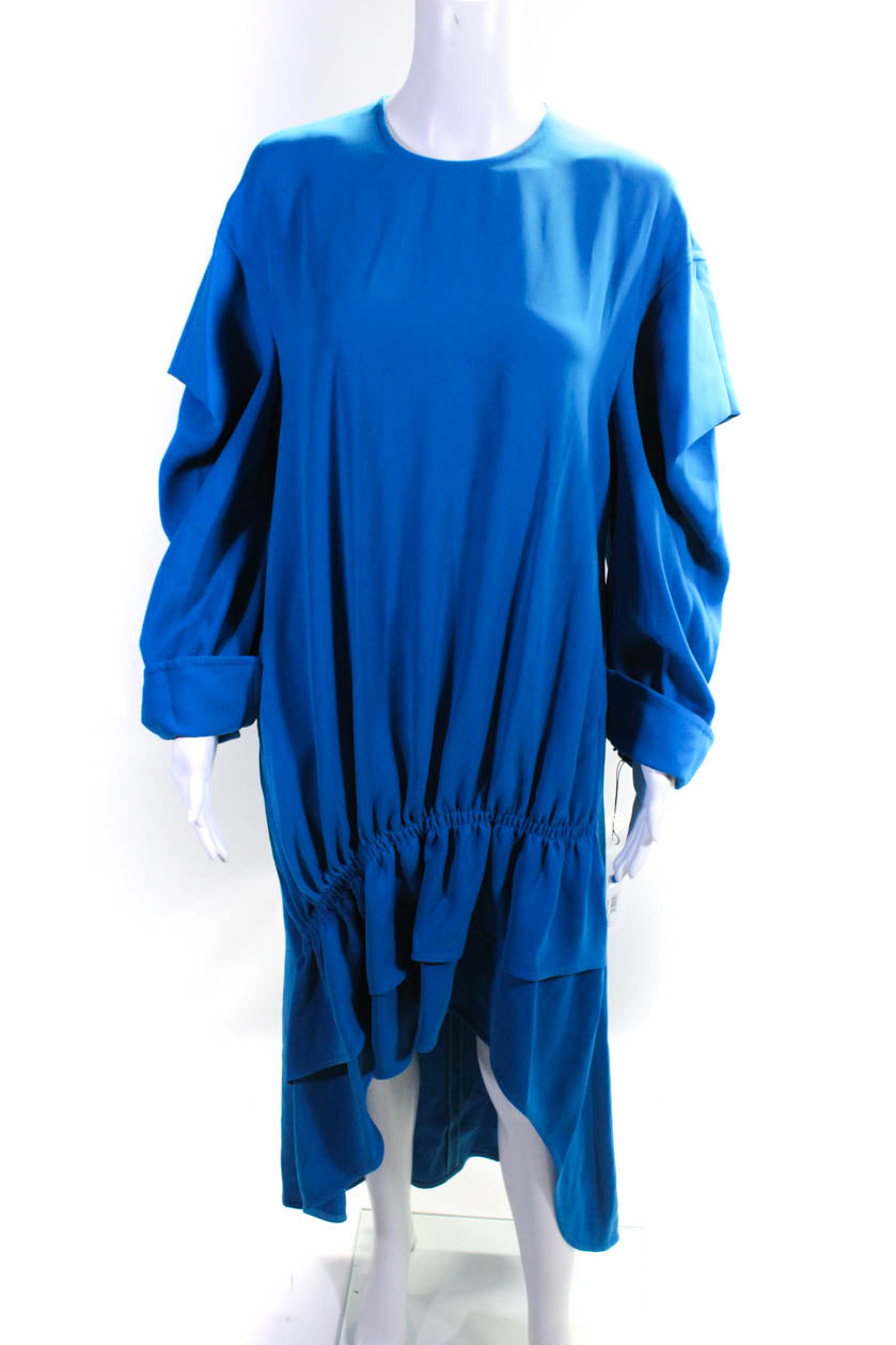 Adeam Damen Gerafftes Fallschirmkleid Türkis