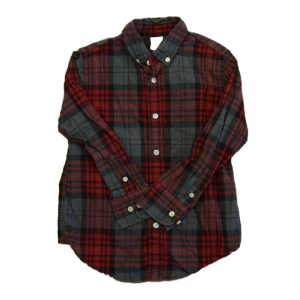 Crewcuts Jungen rot-grau Knopf nach unten langen Ärmel 7805899210812