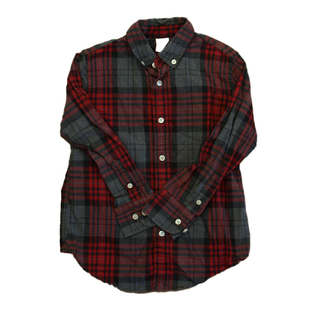 Crewcuts Jungen rot-grau Knopf nach unten langen Ärmel 7805899210812