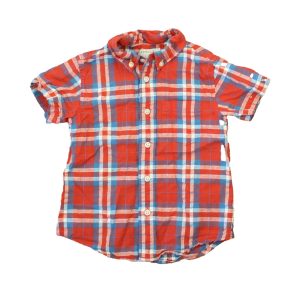 Crewcuts Jungen rot-weiß-blaue Taste nach unten kurzen Ärmel 7805843931196