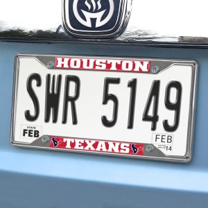 Fanmats houston texans chrom Metall Kennzeichenrahmen, 6.25′′ x 12.25′′