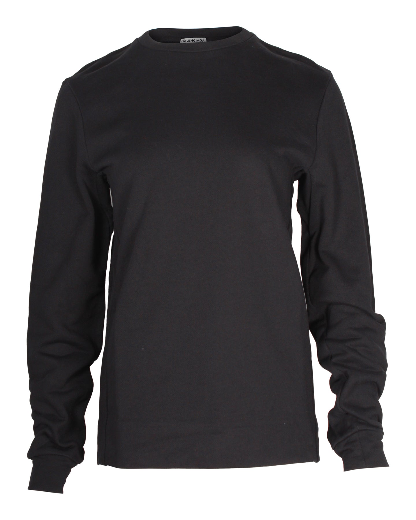 Balenciaga Logo-Rückseite Sweatshirt aus schwarzer Baumwolle