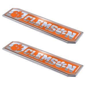 Fanmats Clemson Tiger 2 Stück schweres Aluminium geprägt LKW-Emblem Set