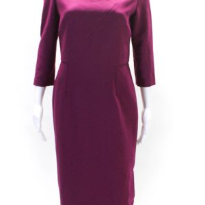 Roland Mouret for Neiman Marcus Damen Dart Reißverschluss Mantel Kleid rosa 7833424265276