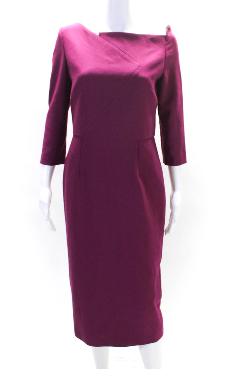 Roland Mouret für Neiman Marcus Damen Kleid mit Reißverschluss Rosa