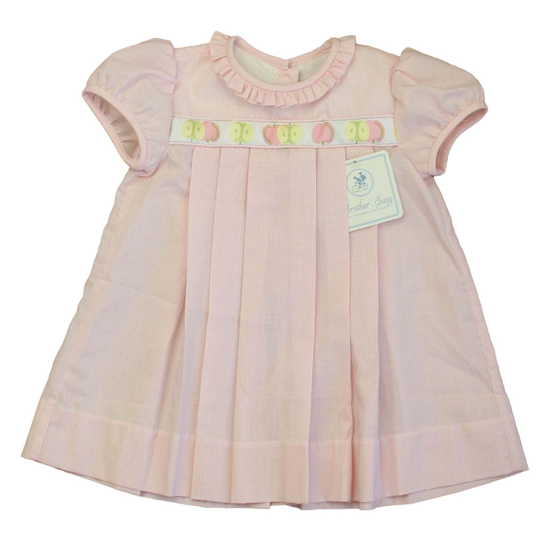 Brother & Sissy Mädchen Rosa – Weißes Apfelkleid