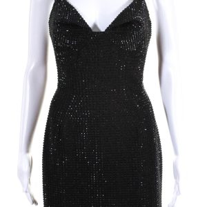 Area Kristall Schwarz Minikleid