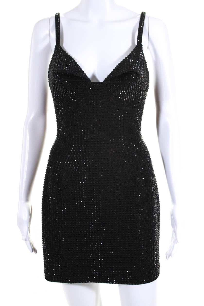 Area Kristall Schwarz Minikleid
