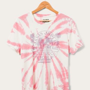 Damen janis joplin an der hollywood Schale vintage Tee