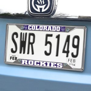 Fanmats Colorado Rockies Chrom Metall Kennzeichenrahmen, 6.25′′ x 12.25′′