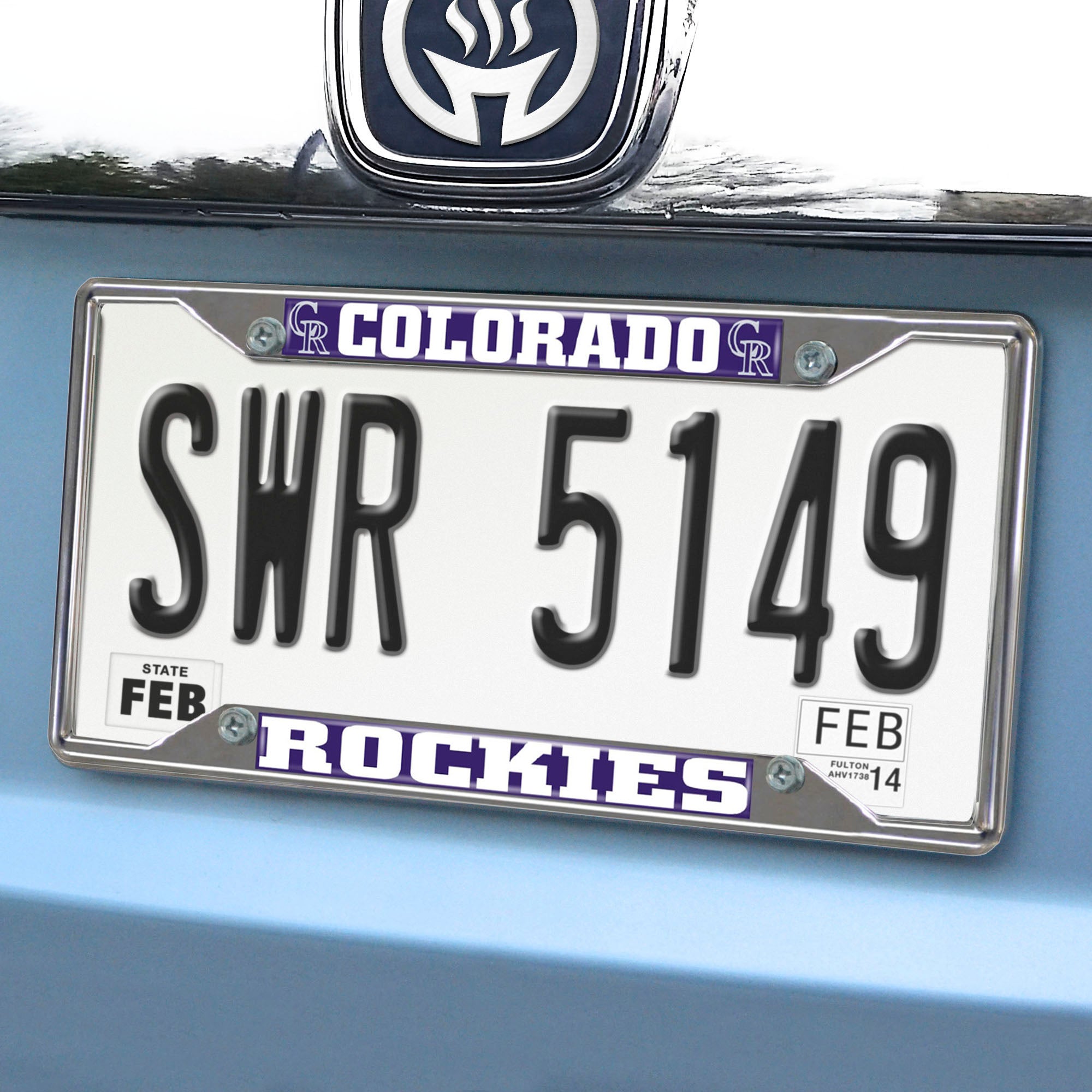 Fanmats Colorado Rockies Chrom Metall Nummernschild Rahmen, 6,25′′ x 12,25′′