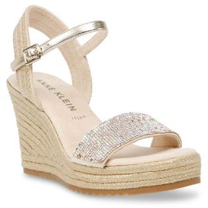 Wella Strass Knöchel Strap Plateausandalen