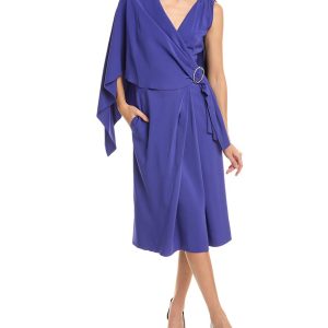 Alberta Ferretti Cape Midikleid