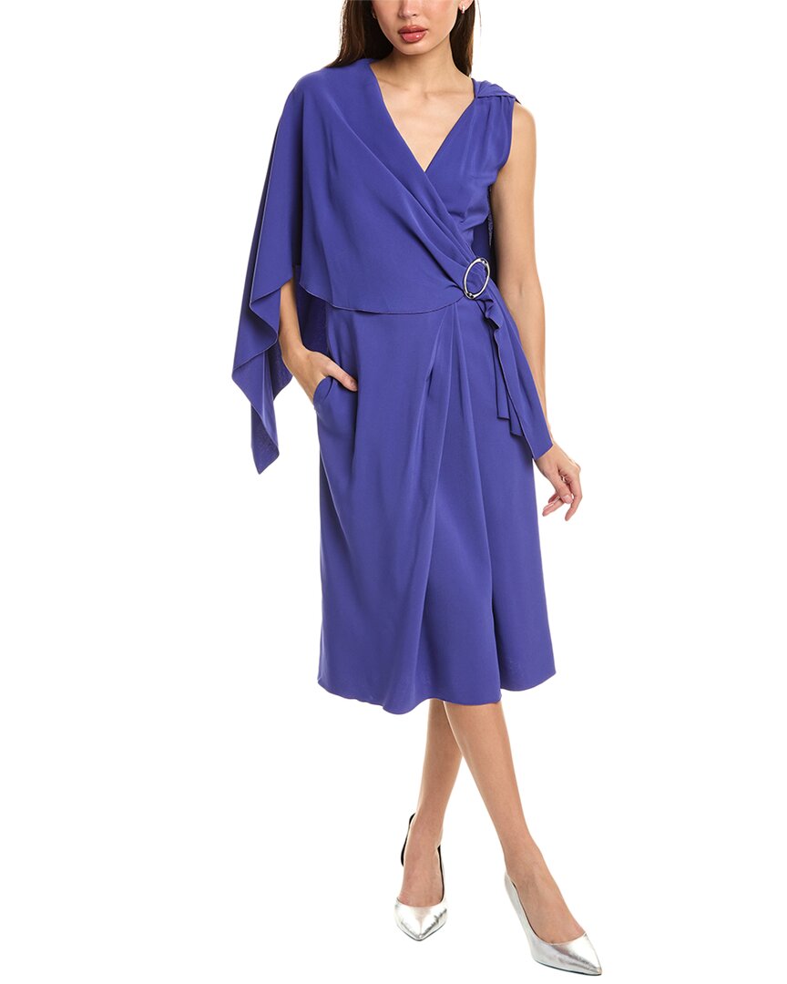 Alberta Ferretti Cape Midikleid