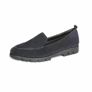Damen Go Go Loafer in dunkelblauem Wildleder