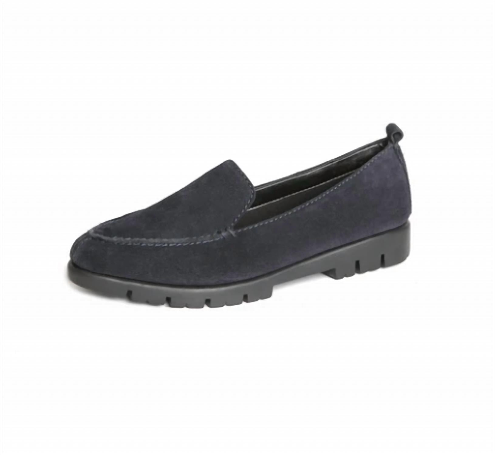 Damen Go Go Loafer in dunkelblauem Wildleder