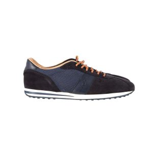 Tod's Niedrige Sneaker aus Veloursleder in Marineblau