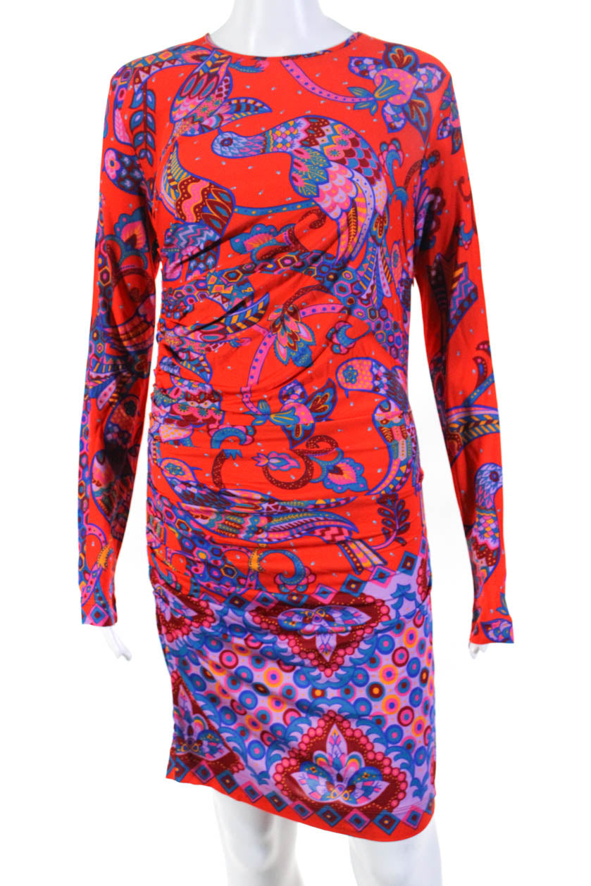 Dsquared2 Damen paisley Minikleid orange 7833439666236