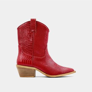Zouzou Stiefel für Damen in Dunkelrot