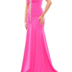 Floor-Length Prom Kleid in heißem rosa – 7833571917884