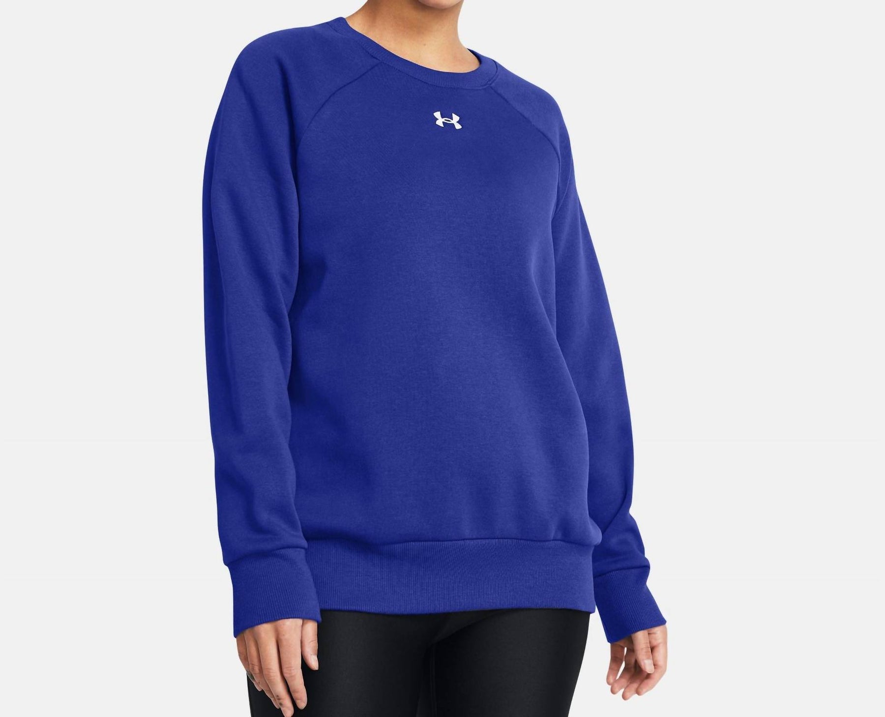 Rival Fleece Crew Sweatshirt in Königsblau/weiß