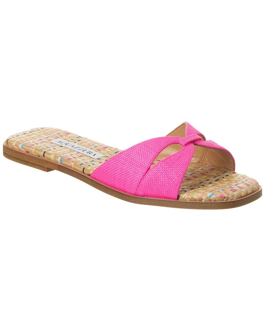 Aquazzura Villette Sandale aus Canvas & Raffia