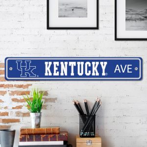 Fanmats Kentucky Wildkatzen Team Farbe Straße Schild 4′′ x 24′′ leicht