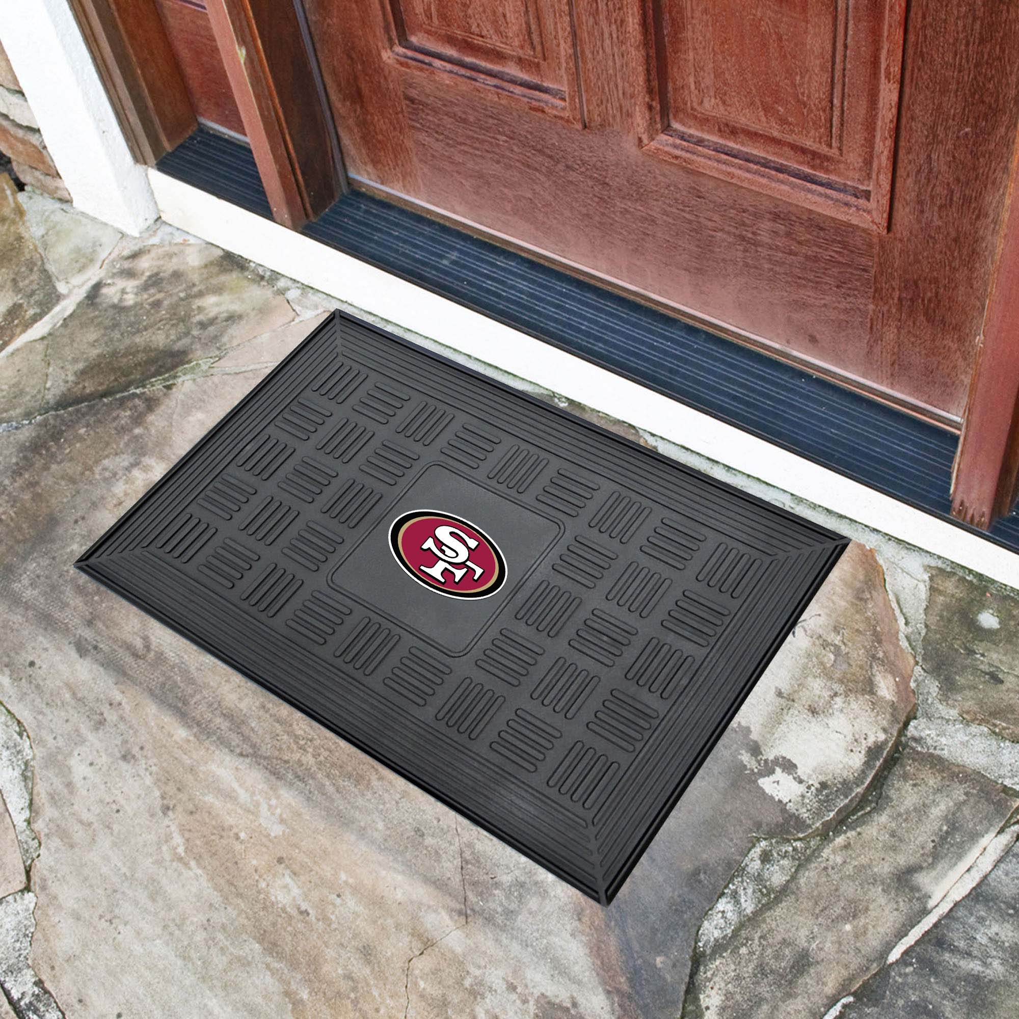 Fanmats San Francisco 49ers Heavy Duty Vinyl Medallion Türmatte - 19,5 "x 31"