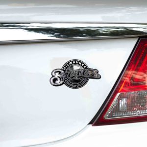 Fanmats milwaukee Brauer geformt Chrom Kunststoff Emblem