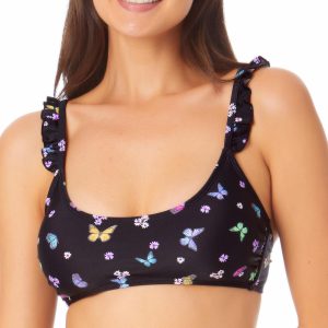 Damen mit Blumenmuster Abnehmbare Padding Bikini Badeoberteil