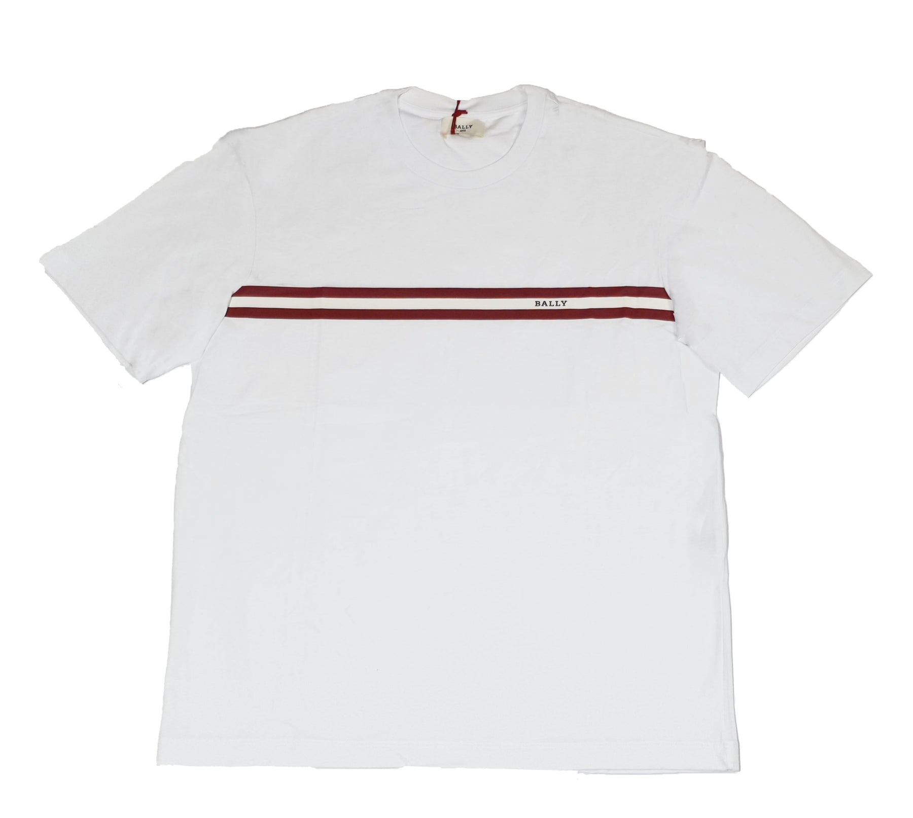 Bally 6233736 Herren Knochen 100% Baumwolle gestreiftes Logo T-Shirt