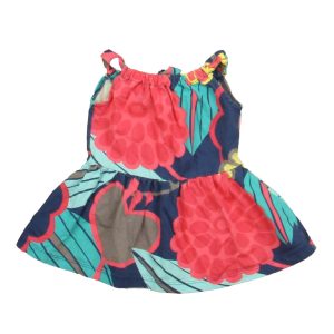 Tee Mädchen Rosa – blaues Blumenkleid