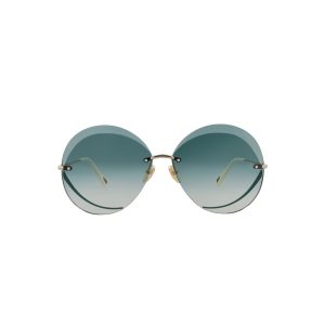 Round-Frame Metal Sonnenbrille 7705715605564