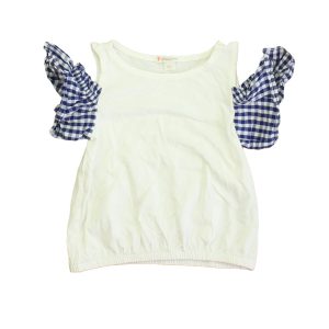 Crewcuts Mädchen weiß-blaues T-Shirt – 7805938925628