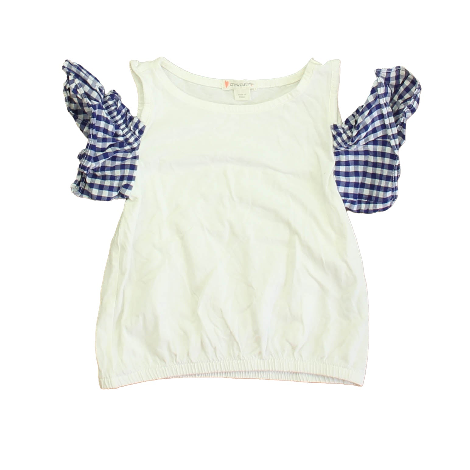 Crewcuts Mädchen Weiß – Blaues T-Shirt