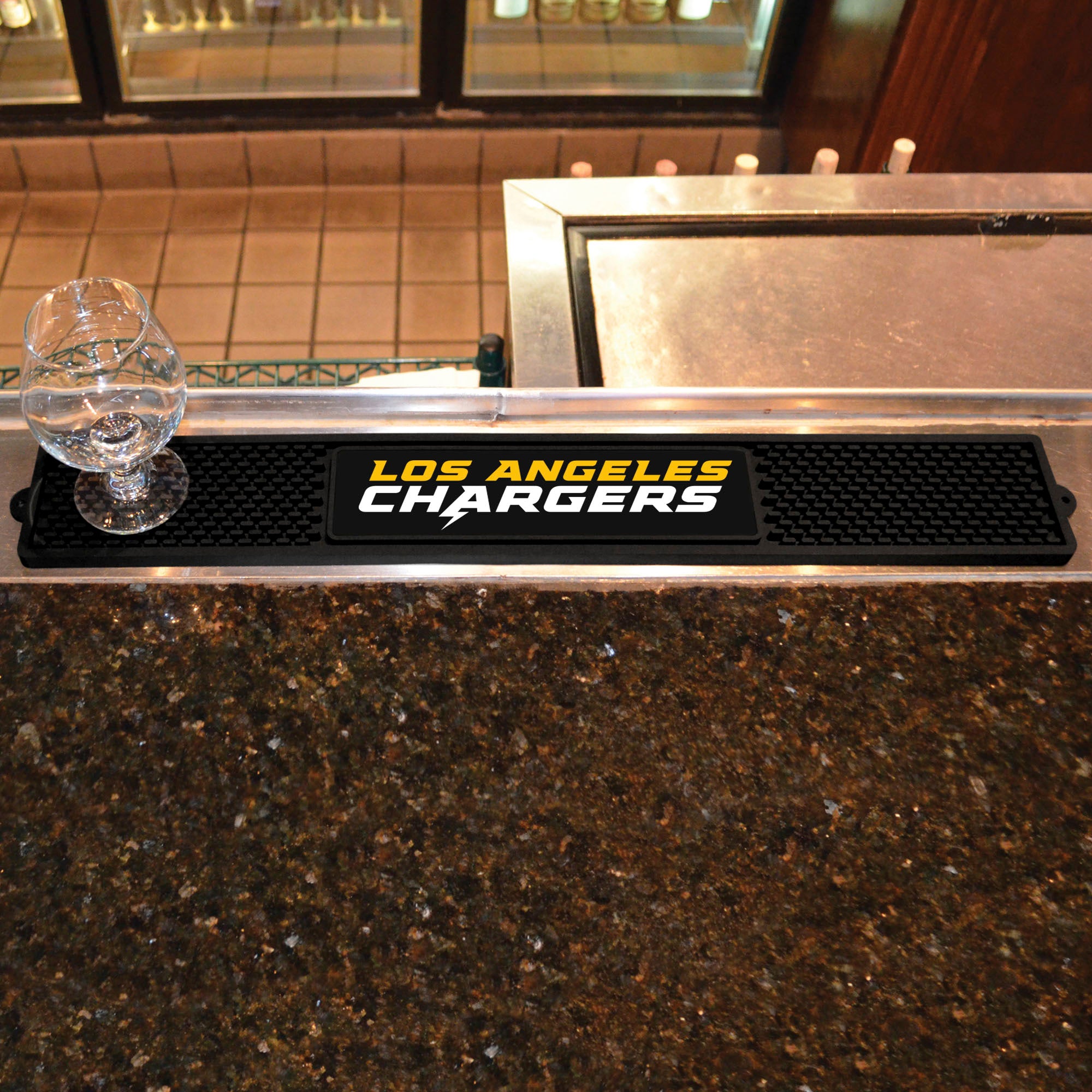 Fanmats Los Angeles Chargers Bar Drink Mat – 3,25′′ x 24′′