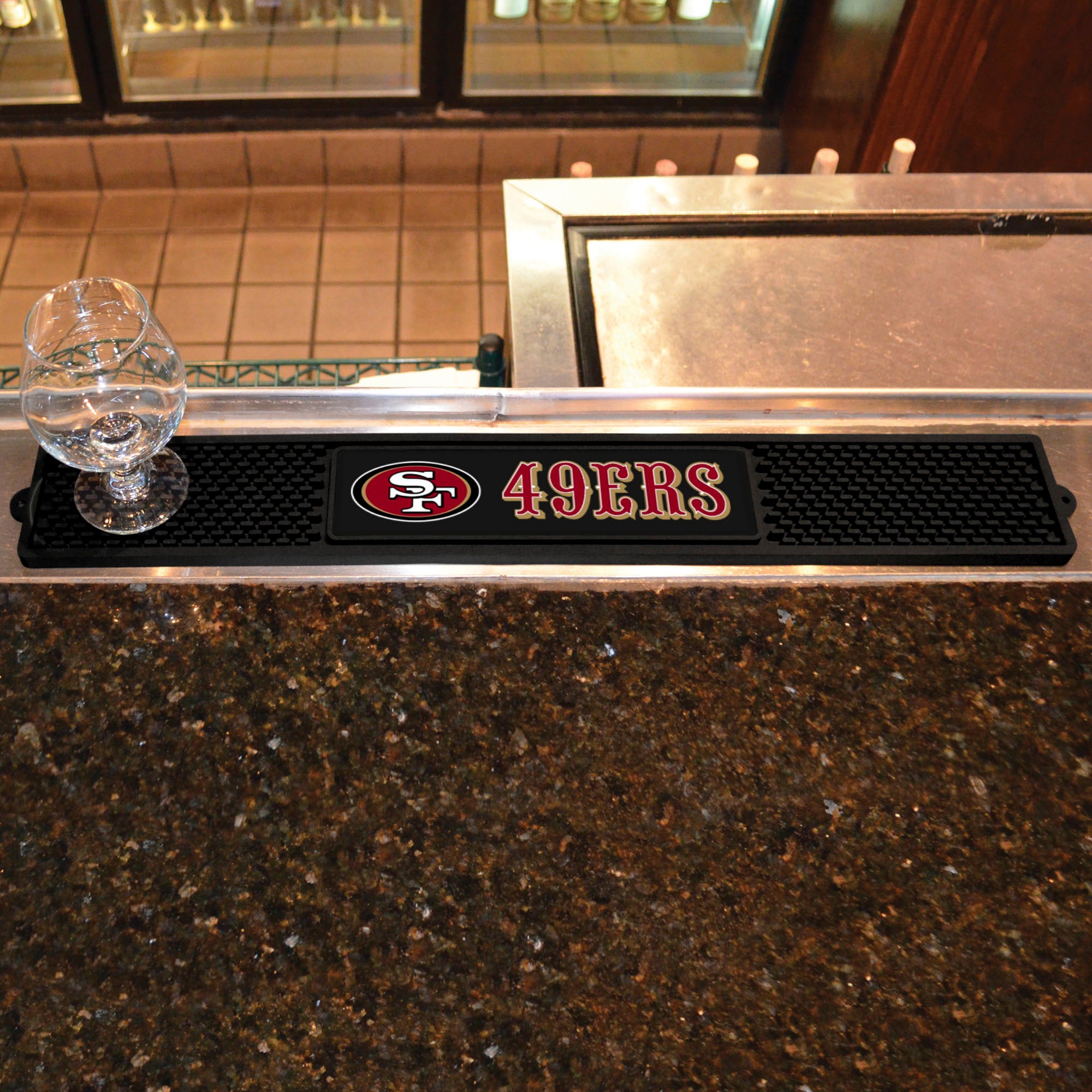 Fanmats San Francisco 49ers Bar Drink Mat – 3,25′′ x 24′′