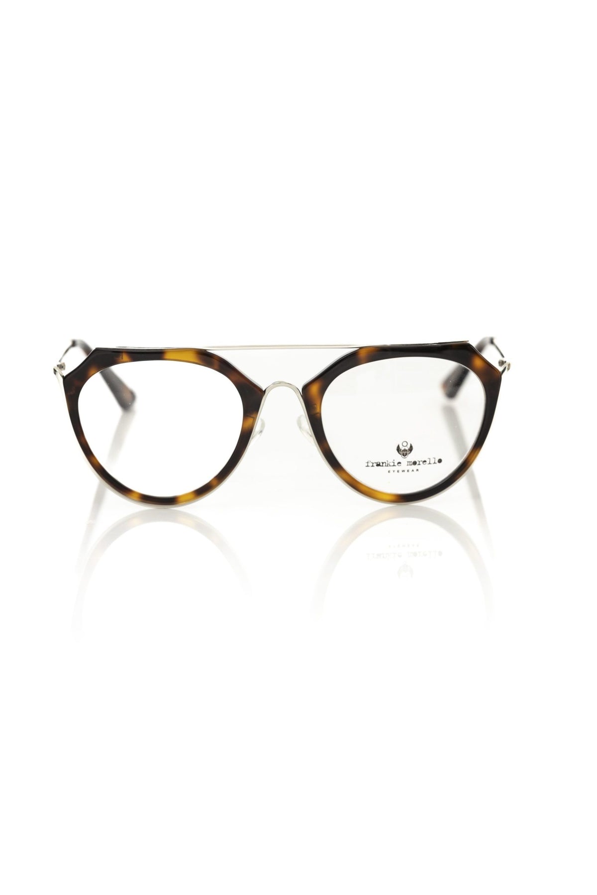 Frankie Morello Aviator-Style Tartarugato Brillen für Damen