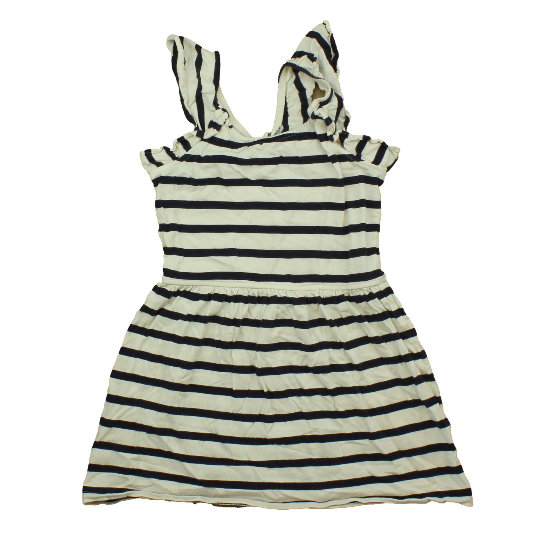 Rockets Of Awesome Mädchen Weiß – Schwarz – Streifen Kleid