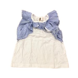Crewcuts Mädchen blau-weißes Kurzarmhemd – 7805926309948