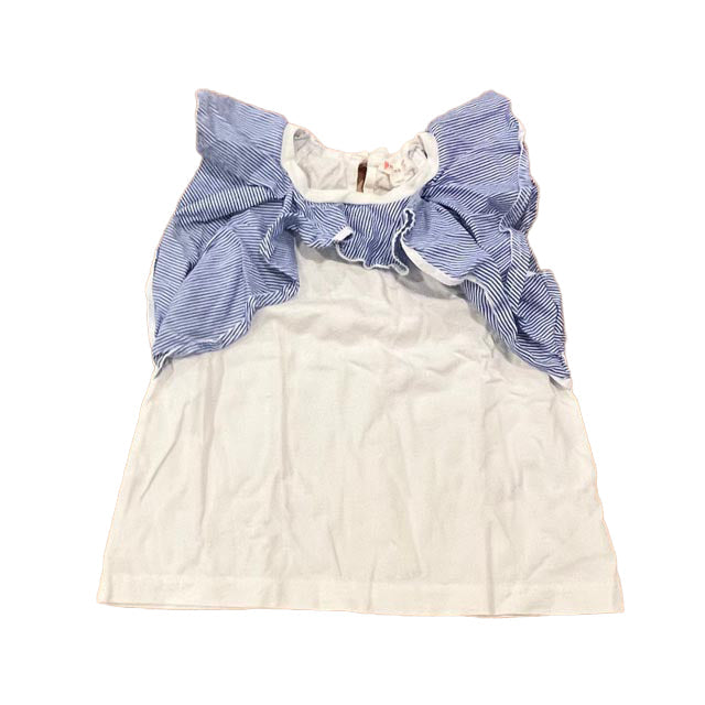 Crewcuts Mädchen Blau – Weißes Kurzarmshirt