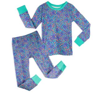 Mightly Mädchen lila Leopard 2-teilige Pyjamas – 7805929685052
