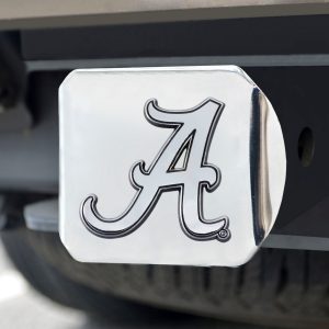Fanmats Alabama Crimson Tide Chrom Metall Hitch Cover mit Chrom Metall 3D Emblem, ein Logo